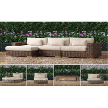 BORA BORA - Coleção nova UV resistência Wicker PE Rattan Outdoor Living Sofa Set para mobiliário de jardim